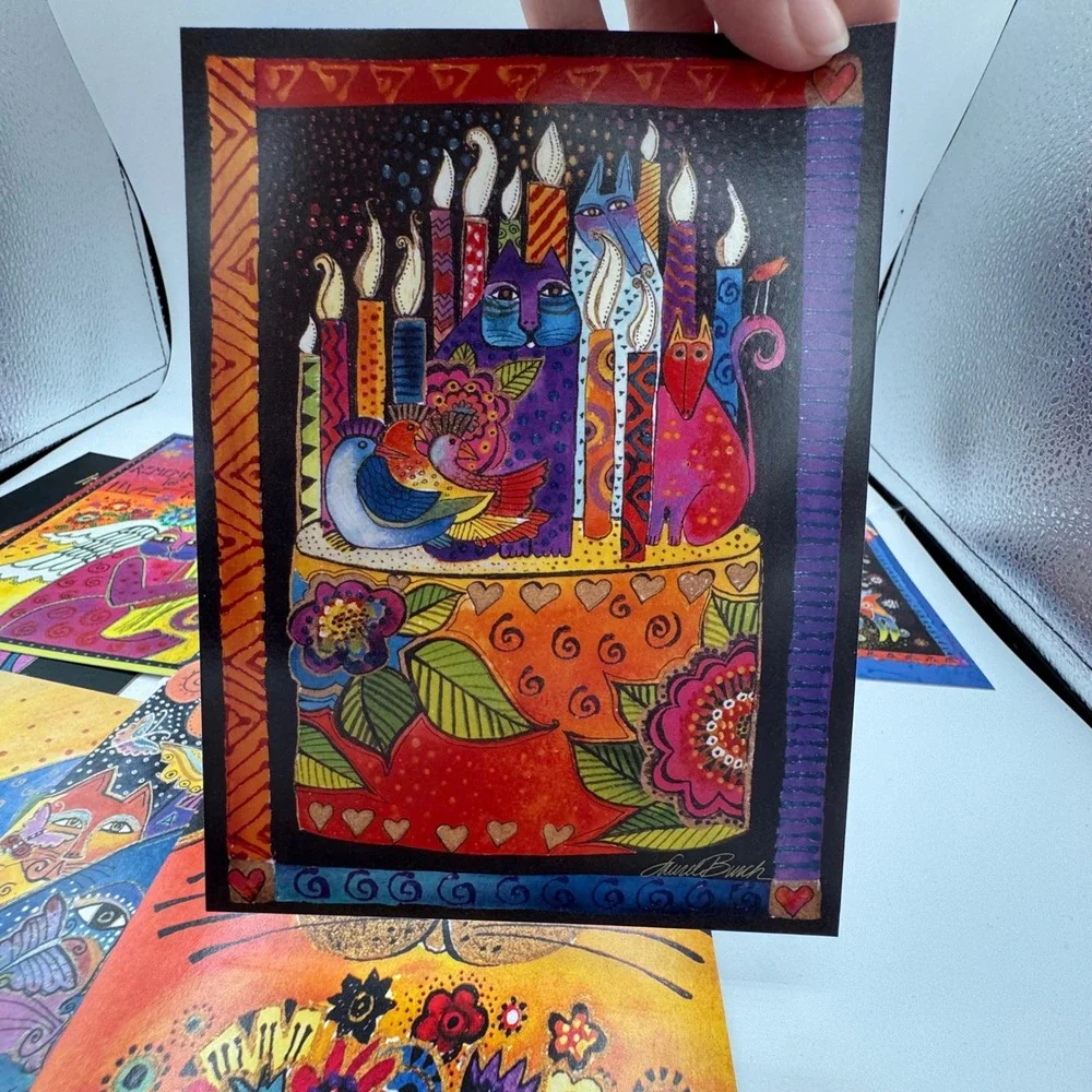 Laurel Burch vibrant greeting